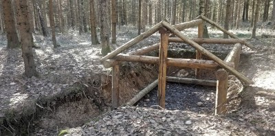 Tremtinių iniciatyva Volmerinės miške atkuriama partizanų žeminė