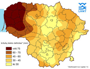 Šilalėje – didžiausias kritulių deficitas