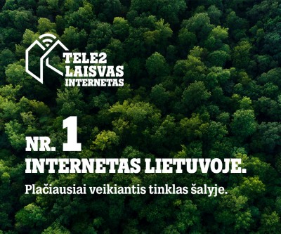 Nr. 1 internetas Lietuvoje: „Tele2 Laisvo interneto“ sutartį sudarykite vos 6 mėn. laikotarpiui!