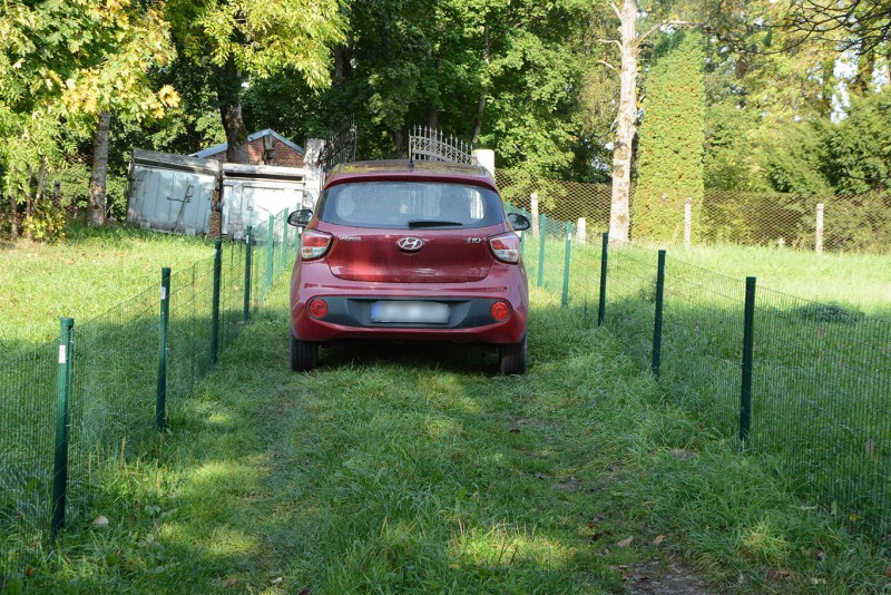 Į senąsias Pajūrio kapines veda tik siauras įvažiavimas