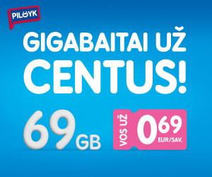 69 GB už 69 ct/sav. – pasinaudok išskirtiniu „Pildyk“ pasiūlymu ir išbandyk eSIM