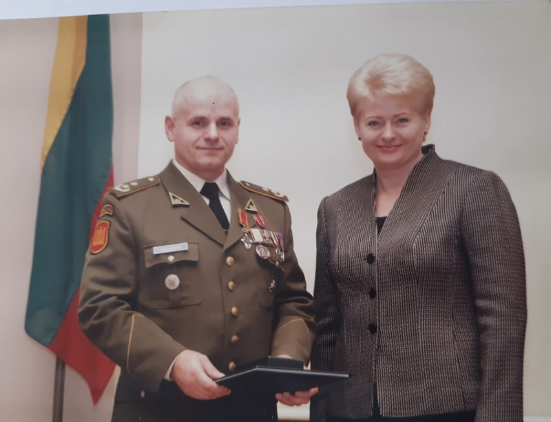 Ordinas už nuopelnus Lietuvai. Su Prezidente D. Grybauskaite