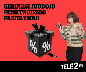 Su „Tele2“ „Juodasis penktadienis“ tęsis visą savaitę: šventiniai pasiūlymai jums ir jūsų artimiesiems