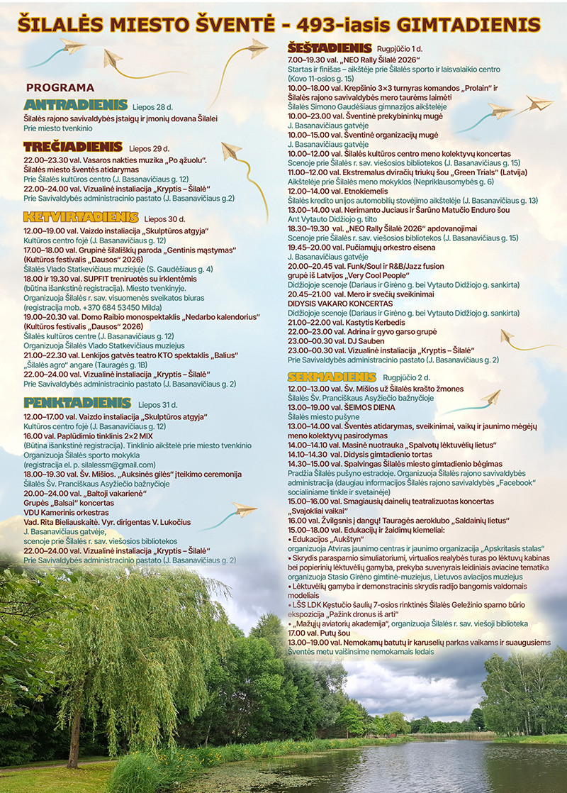 &Scaron;ilalės miesto &scaron;ventės programa