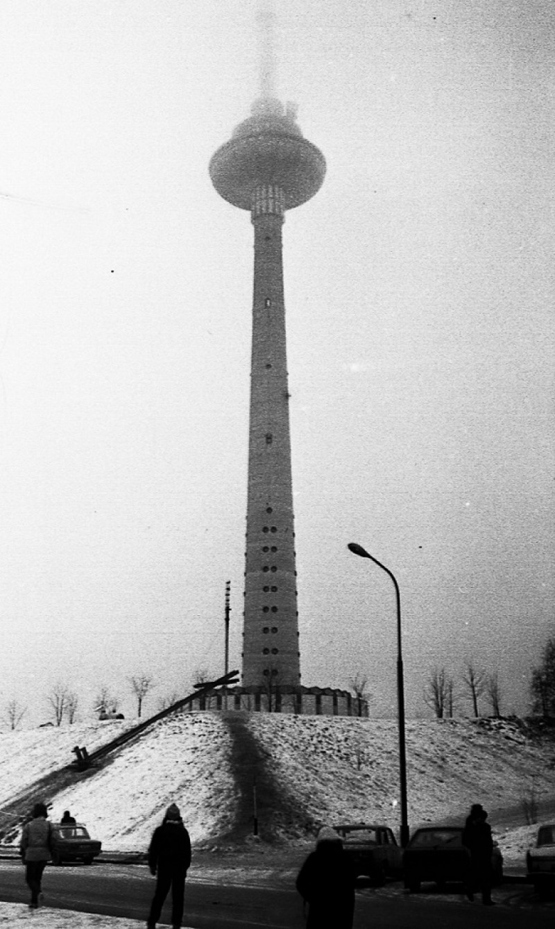 Vilniaus televizijos bokštas po sausio 13-osios įvykių A. AMBROZOS nuotr.