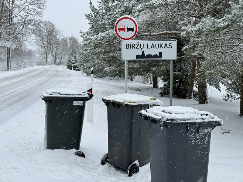 Atliekų išvežimą sutrikdė šalčiai