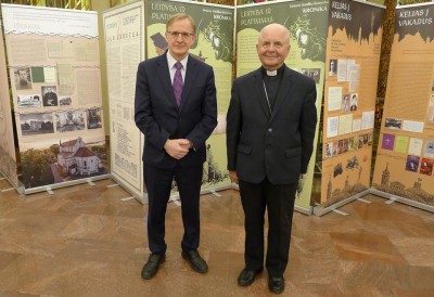 LGGRTC generalinis direktorius A. Bub­nys ir J. E. kardinolas S. Tamkevičius