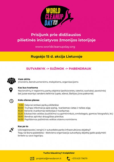 Didžiausia pilietinė iniciatyva pasaulyje jau rugsėjo 15 d. Tapk jos dalimi!