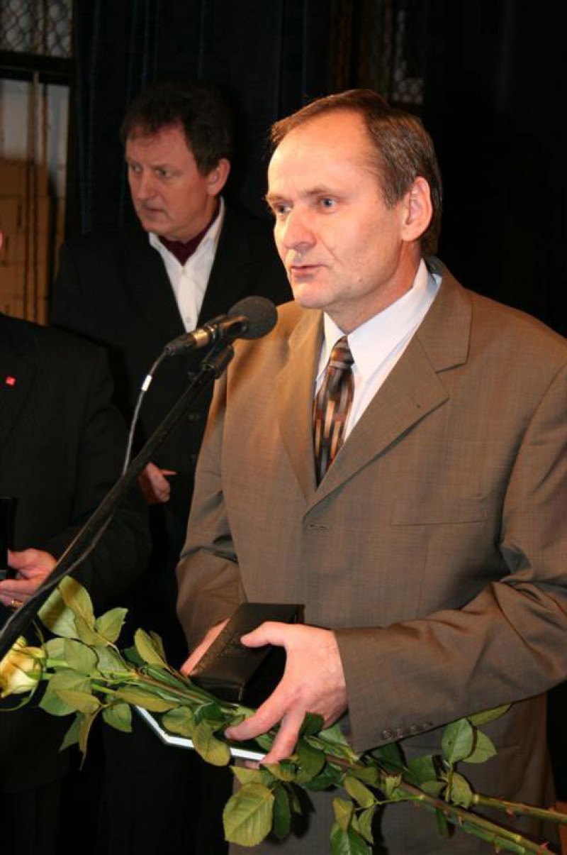 A. Paulikas su „Auksinės gilės“ apdovanojimu 2008 m.