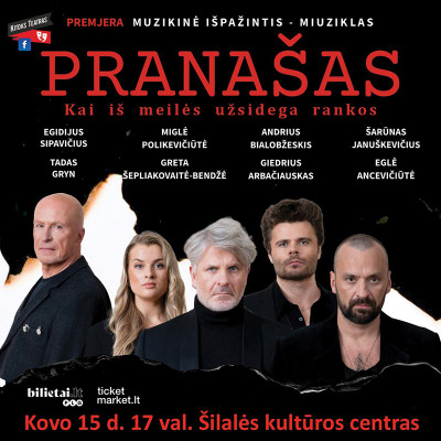 Kitoks teatras pristato: Muzikinė i&scaron;pažintis &ndash; spektaklis, miuziklas &bdquo;Prana&scaron;as. Kai i&scaron; meilės užsidega rankos&ldquo;