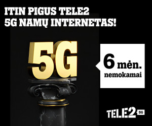Šią vasarą mėgaukitės pigiais „Tele2“ 5G namų interneto pasiūlymais: pirmi 6 mėnesiai – nemokami!