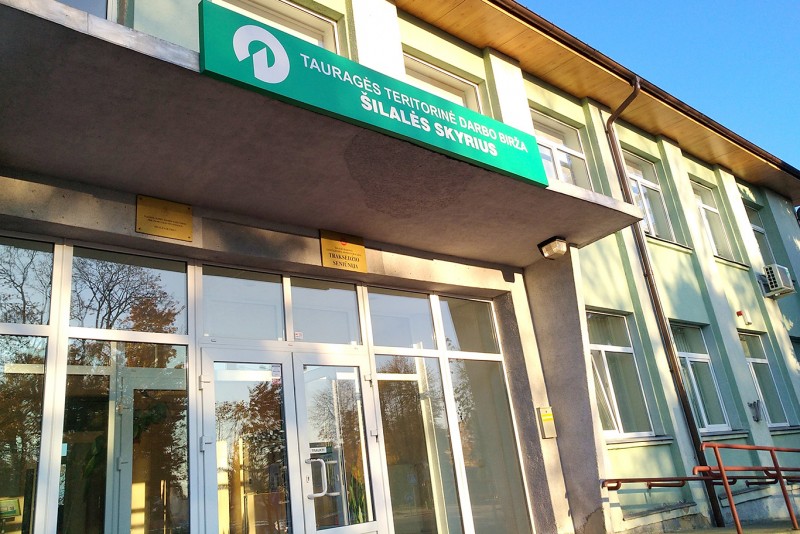 Darbo biržos iškaba Šilalėje kol kas nepakeista